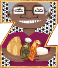 Illustration of a man holding Zingerman's foods
