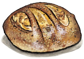 Parmesan pepper bread loaf