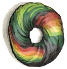 Rainbow colored bagel