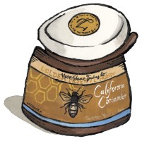 Jar of California coriander honey