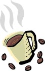 Illustrated cup of coffee