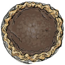 Chocolate Chess Pie in our Cartoon Gift Box