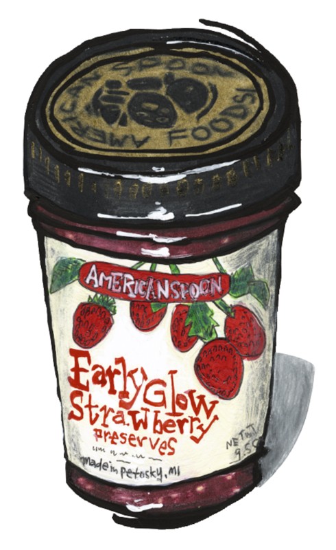 Vagabond House Strawberry Jam Jar with Spoon