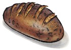 Loaf of onion rye bread
