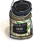 Jar of Zhug cilantro sauce from Blank Slate kitchen