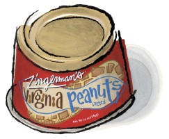 Tin of Zingerman's branded Virginia Diner peanuts