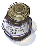 Jar of fig and walnut confit