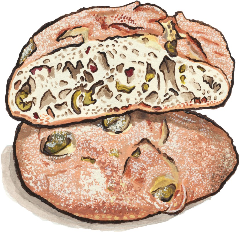 Green Olive Paesano Bread for sale. Buy online at Zingerman's Mail