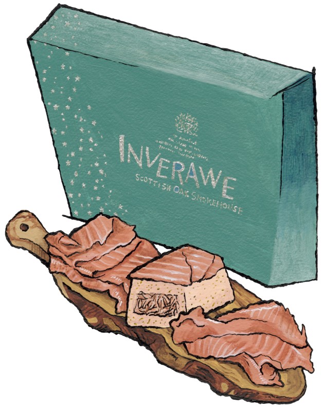 Inverawe Scottish Smoked Salmon and Trout Gift Box for sale. Buy online
