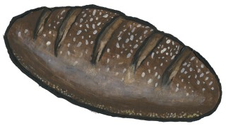 Loaf of pumpernickel bread