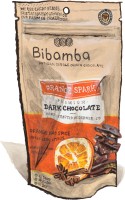 Illustration of a bag of Bibamba chocolate orange bark
