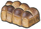 Square loaf of challah bread