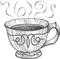 A cup of steaming tea