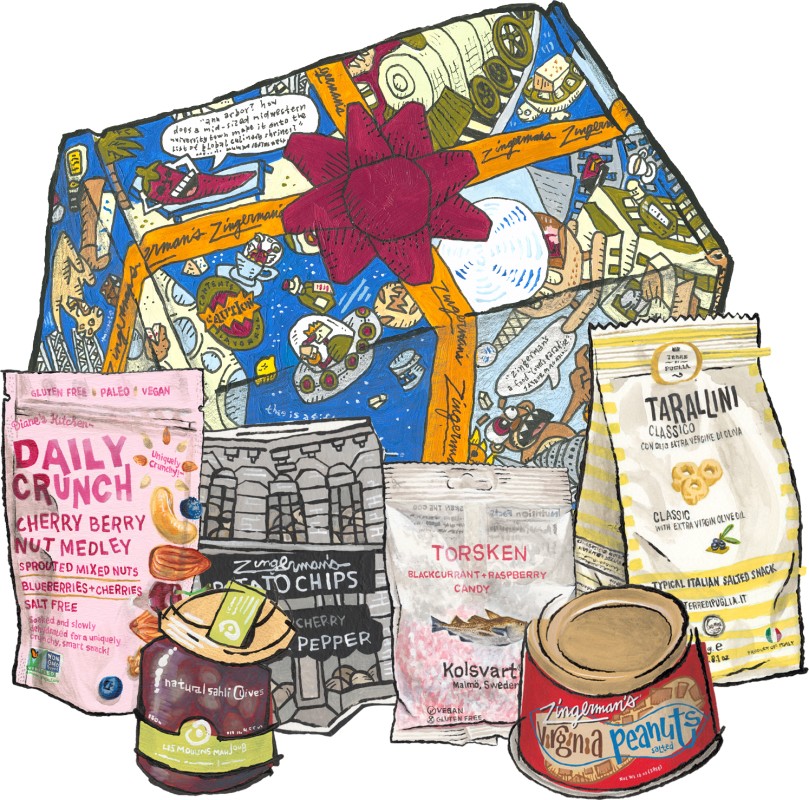 Customizable 6 Vegan Snack Gift Box for sale. Buy online at Zingerman's
