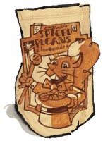 Illustration of a bag of Zingerman's Spiced Pecans