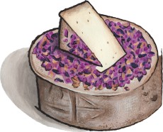 Pinot Rose Ubriaco Cheese from Italy