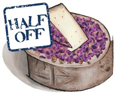 Pinot Rose Ubriaco Cheese from Italy